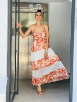 MAXI DRESS PRINTED CUT WORK DETAIL - Image 3