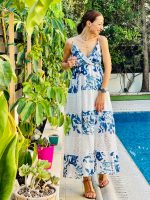 MAXI DRESS PRINTED CUT WORK DETAIL - Image 8