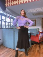 KNITTED MIDI SKIRT