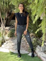 TROUSER JEAN MOM FIT RIPPED - Image 4