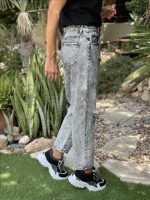 TROUSER JEAN GREY CUT OFF KNEE - Image 3