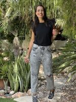 TROUSER JEAN GREY CUT OFF KNEE - Image 5