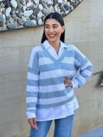 CHOCHET TOP V NECK