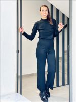 KNITTED MOCK NECK TOP - Image 4