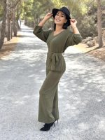 KNITTED SWEATER WITH BELT - Image 3