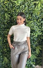 KNITTED SWEATER SHORT SLEEVE - Image 6