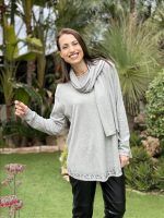 KNITTED SWEATER WITH SCARF - Image 5