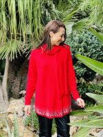 KNITTED SWEATER WITH SCARF - Image 8