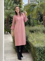 KINTTED DRESS RIBBED DETAIL