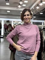 KNITTED SWEATER MOCK NECK