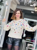 KNITTED SWEATER RHINESTONES - Image 3
