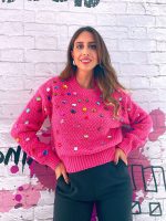 KNITTED SWEATER RHINESTONES - Image 5