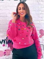 KNITTED SWEATER RHINESTONES - Image 7