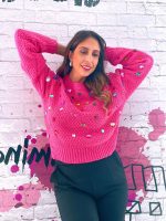 KNITTED SWEATER RHINESTONES - Image 8
