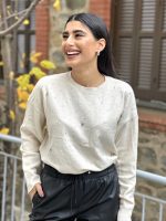 KNITTED SWEATER RHINESTONES - Image 2