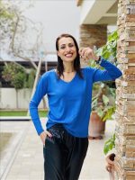 KNITTED SWEATER V NECK