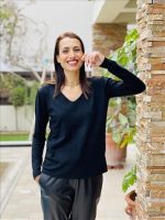 KNITTED SWEATER V NECK - Image 2