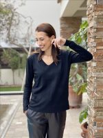 KNITTED SWEATER V NECK - Image 3