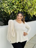 KNIT SWEATER WITH SCARF - Image 4