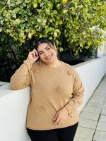 KNITTED SWEATER 3D FLOWER - Image 2