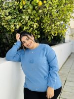 KNITTED SWEATER 3D FLOWER - Image 12
