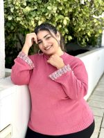 KNIT SWEATER RHINESTONE