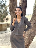 SHORT KNITTED CARDIGAN
