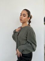 CARDIGAN CROPPED MOCK NECK - Image 3