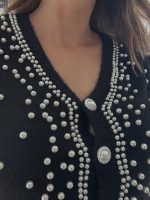 CARDIGAN SWEATER WITH PEARLS - Image 3