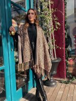 KNITTED PONCHO CAPE