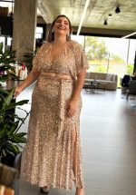 MAXI SKIRT SEQUIN SPLIT OFF LEG - Image 2