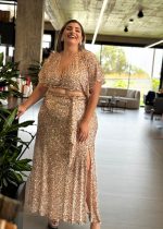 MAXI SKIRT SEQUIN SPLIT OFF LEG - Image 3