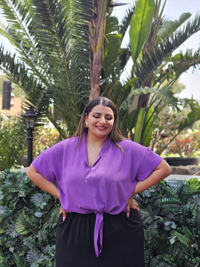 BLOUSE TIE FRONT