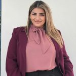 BLOUSE V TIE NECK