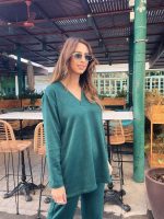 KNITTED V NECK