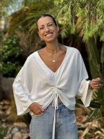 BLOUSE FRONT DRAWSTRING