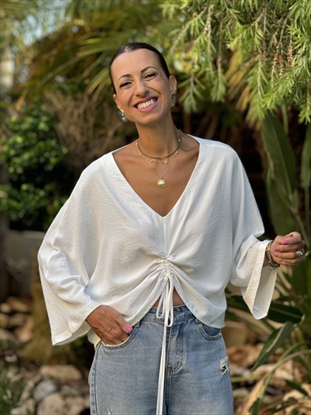BLOUSE FRONT DRAWSTRING