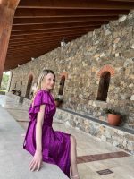 DRESS MAXI SATIN SIDE SPLIT OFF - Image 3
