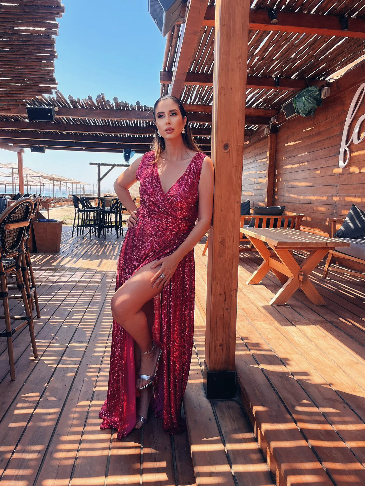 MW7326A.jpg MAXI DRESS SEQUIN - Image 1
