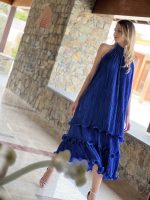 MIDI DRESS HIGH NECK SLEEVELESS - Image 4