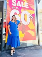 MIDI DRESS FLARED SLEEVE - Image 7