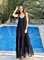 DRESS MAXI VOLAN SHIFON