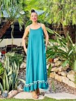 MAXI DRESS SPAGHETTI STRAPS - Image 3
