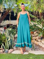 MAXI DRESS SPAGHETTI STRAPS - Image 4