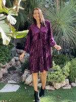 DRESS BOHO LONG FLARE SLEEVE