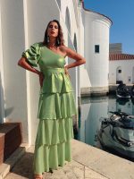 MAXI TIERED DRESS METALLIC - Image 2
