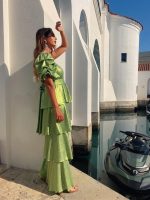 MAXI TIERED DRESS METALLIC - Image 3