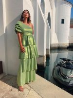 MAXI TIERED DRESS METALLIC - Image 5