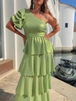 MAXI TIERED DRESS METALLIC - Image 17
