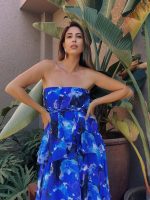 MAXI TIERED STRAPLESS DRESS - Image 3
